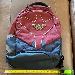 Wonder Woman Logo Laptop bag in Burgundy & Navy